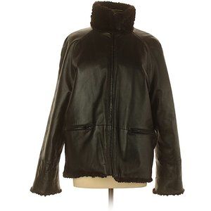 Angelina Reversible Leather/Fur Coat L